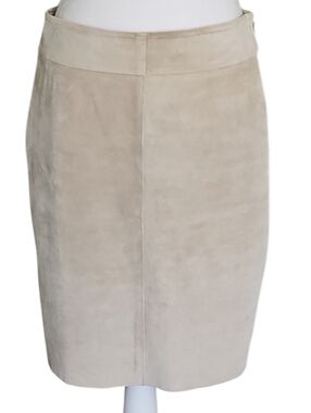 Express Taupe Suede Pencil Skirt